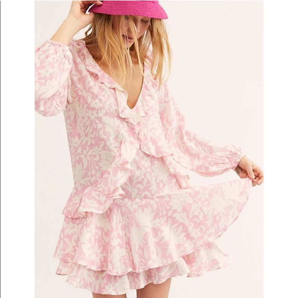 Free People Rebecca Ruffle Dress Small NWT